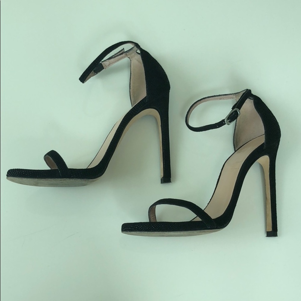 Stuart Weitzman Nudist Black Sandals